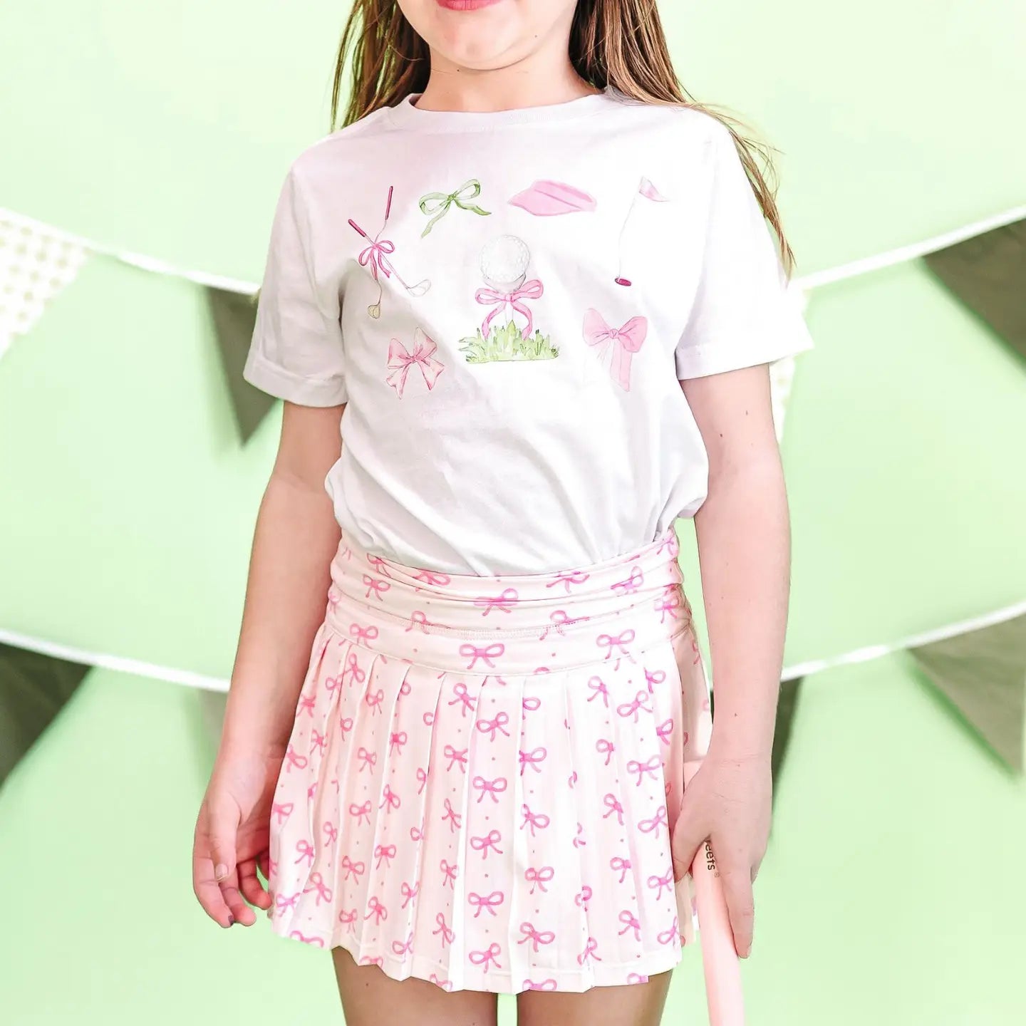 Sweet Wink - Pink Bow Athletic Skort