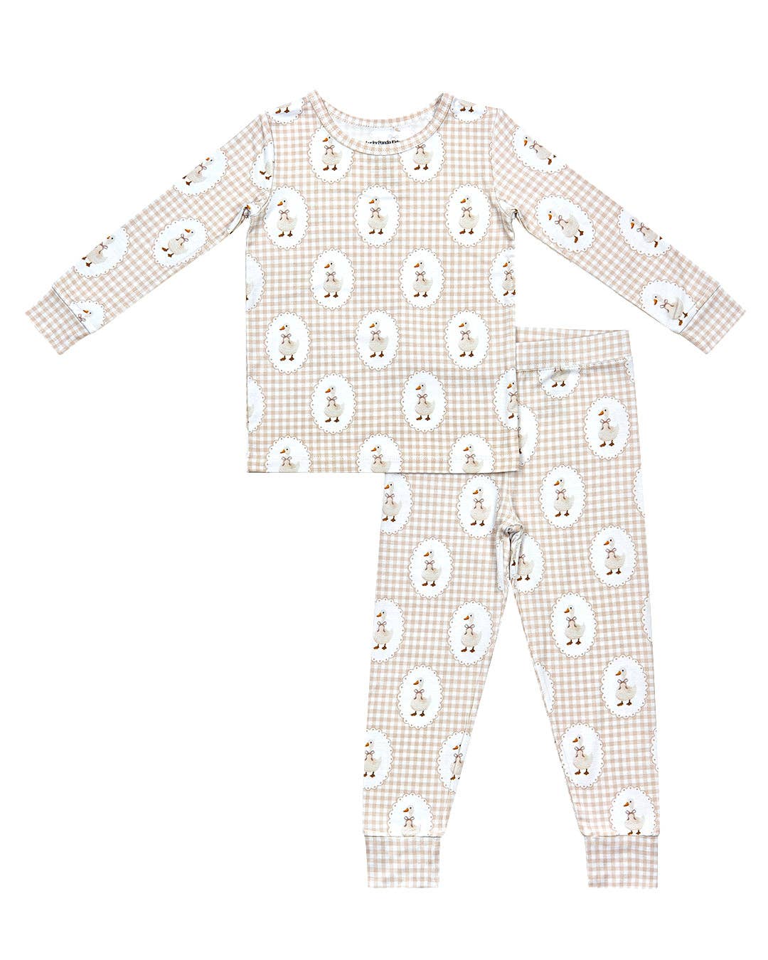 Lucky Panda Kids - Bamboo Two Piece Set | Gingham & Goose