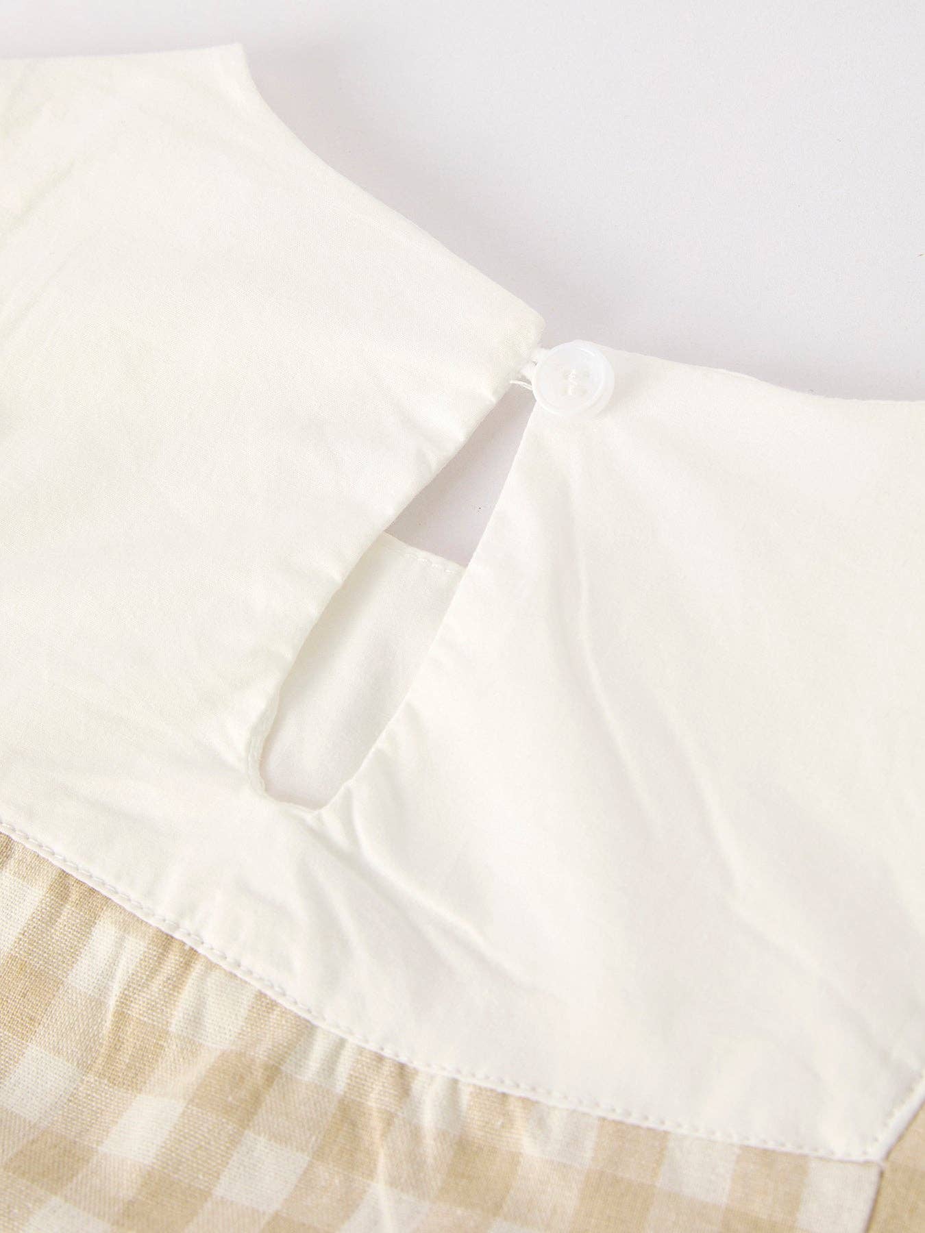 Rylee Faith Designs - Apricot Plaid Embroidered Bunny Sleeveless Dress