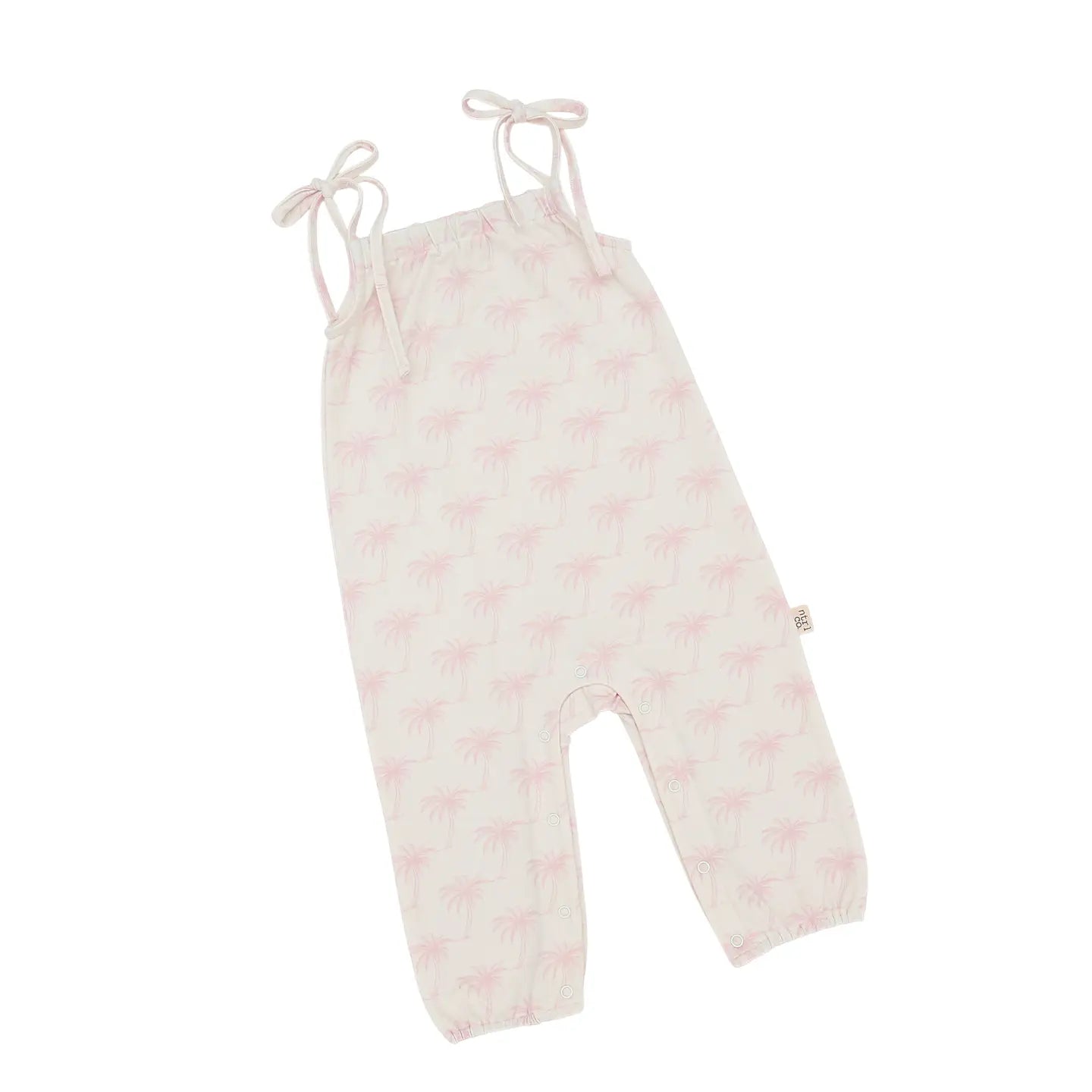 ntrl co. - Tropical Ties Pants Romper | Palm Daze Pink