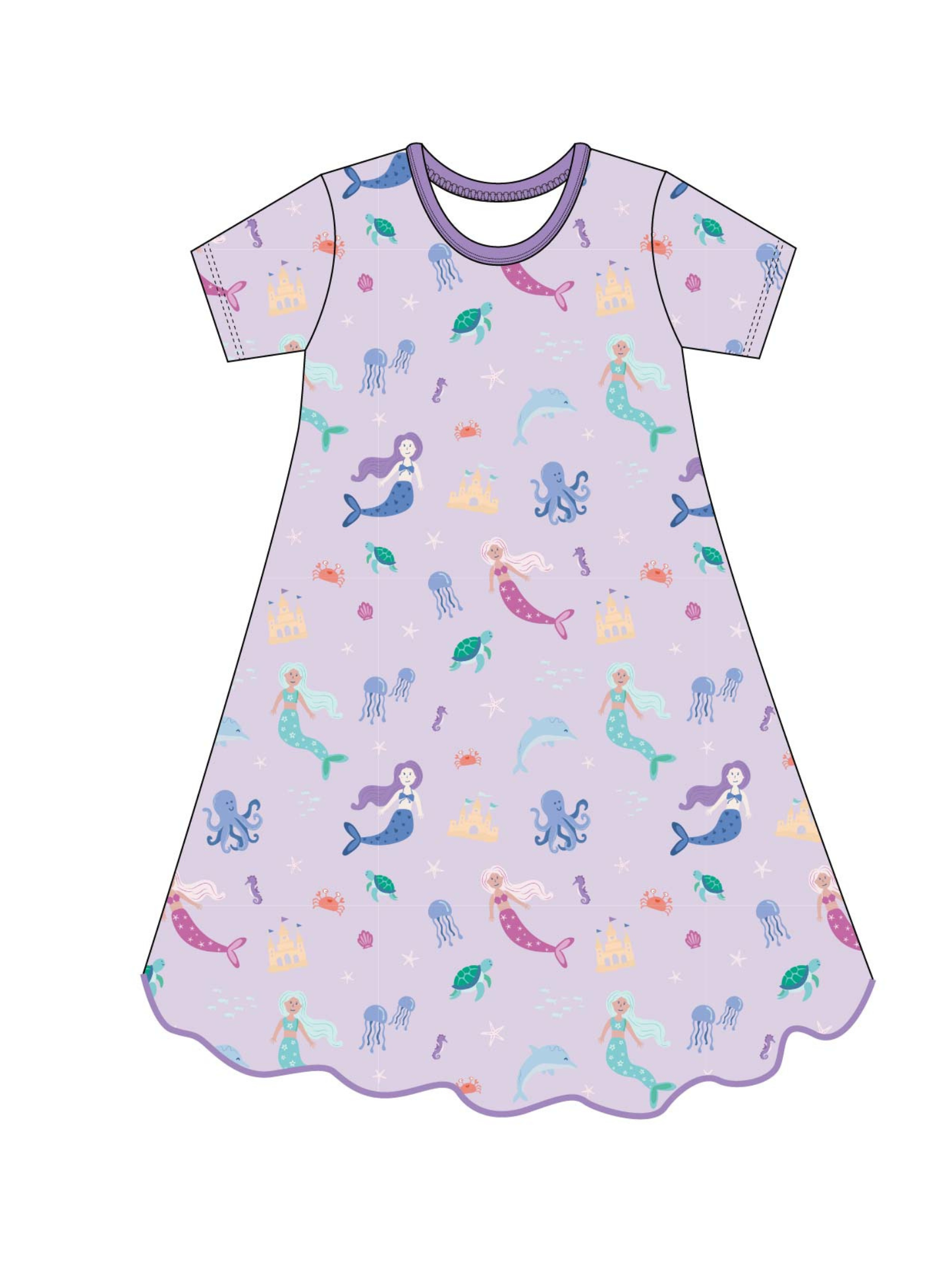 Toast + Jams - Mermaid Friends Nightgown