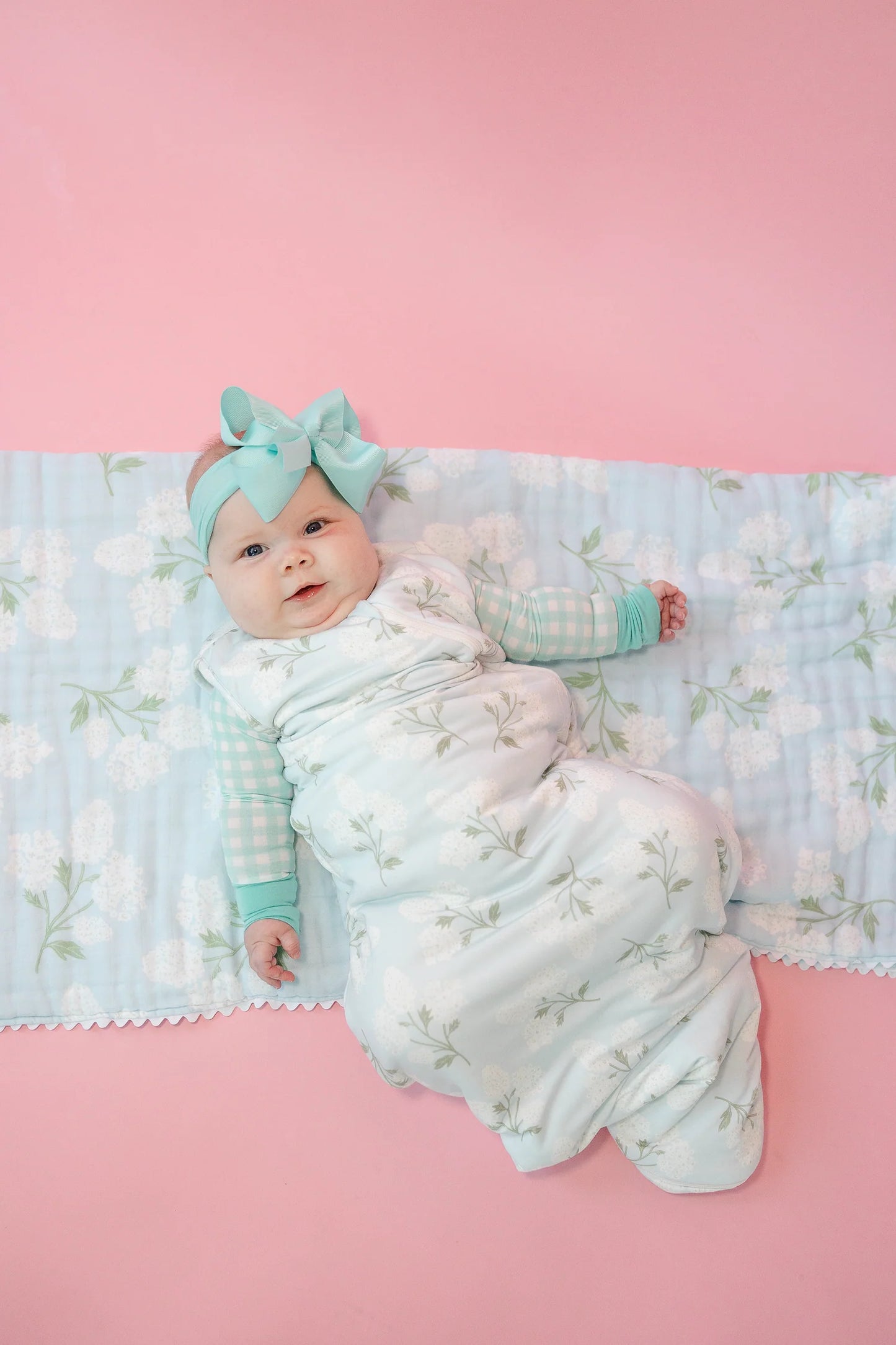 Poppy Kids Co - Blue Hydrangea Bamboo Sleep Sack