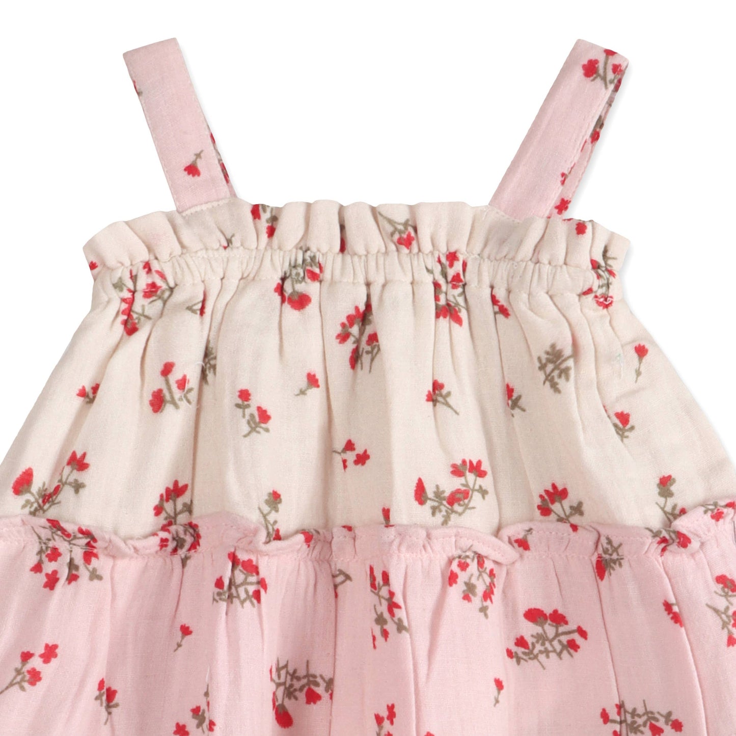 Viverano Organics - Bijou Tiered Floral Baby Dress + Bloomer (Organic)