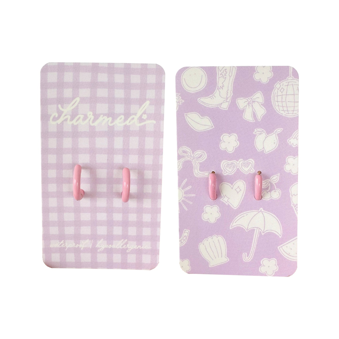 Shop Charmed Co - Pink Hoop | Hypoallergenic & Click-In