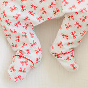 Magnolia Baby - Scarlett Bows Bishop Footie