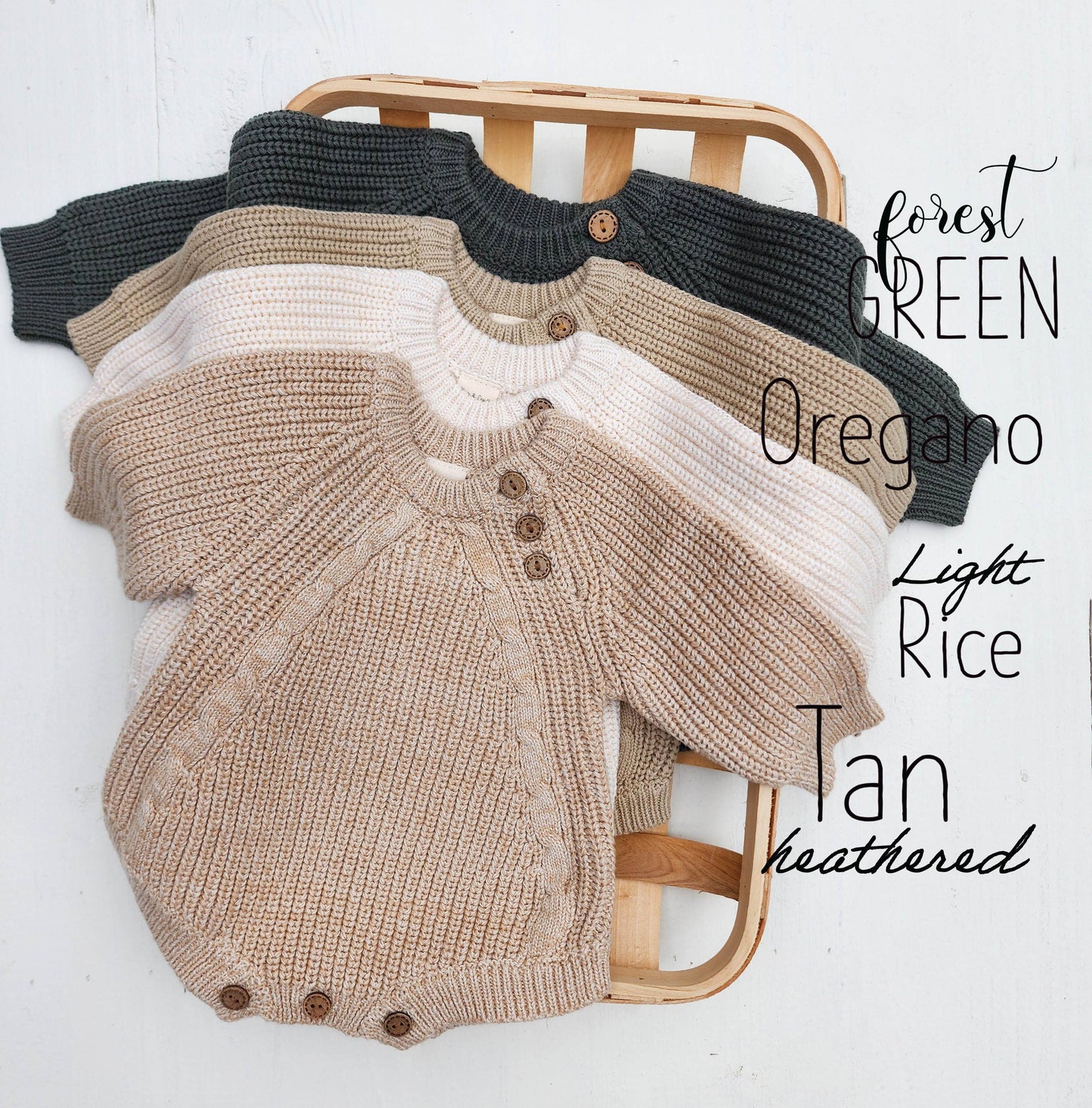 OLIVE & CRADLE - Elliot Knitted Sweater Romper