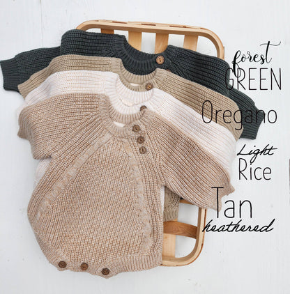 OLIVE & CRADLE - Elliot Knitted Sweater Romper