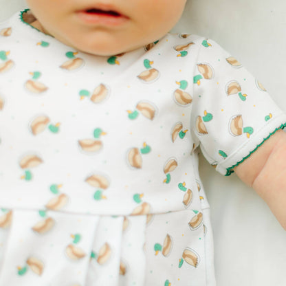 Magnolia Baby - Mini Mallard Print Short Sleeve Bubble - Green