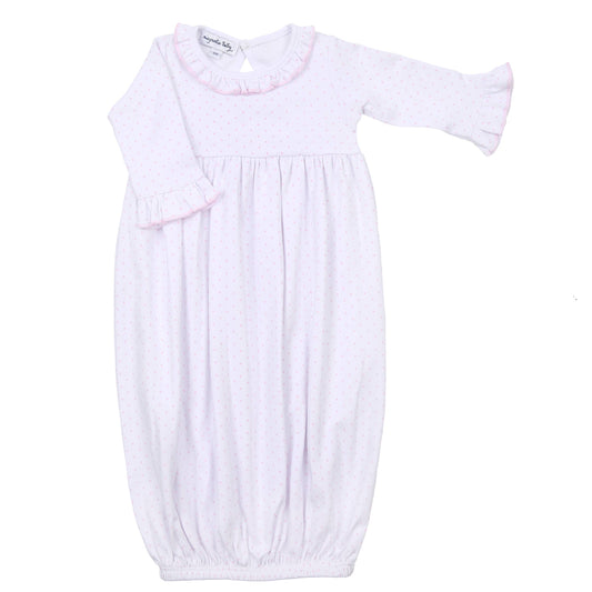 Magnolia Baby - Mini Dots Ruffle Gown - Pink