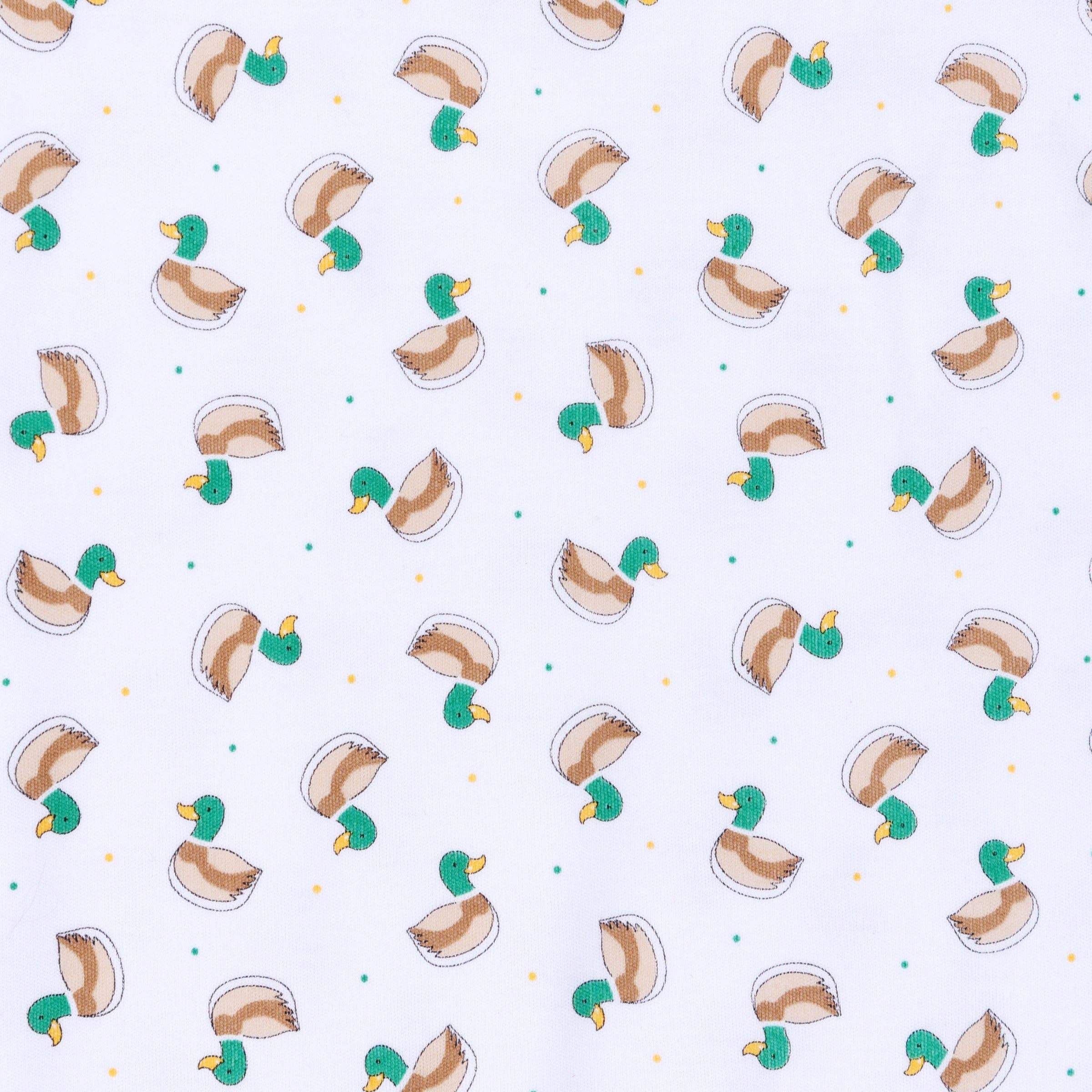 Magnolia Baby - Mini Mallard Print Short Sleeve Bubble - Green