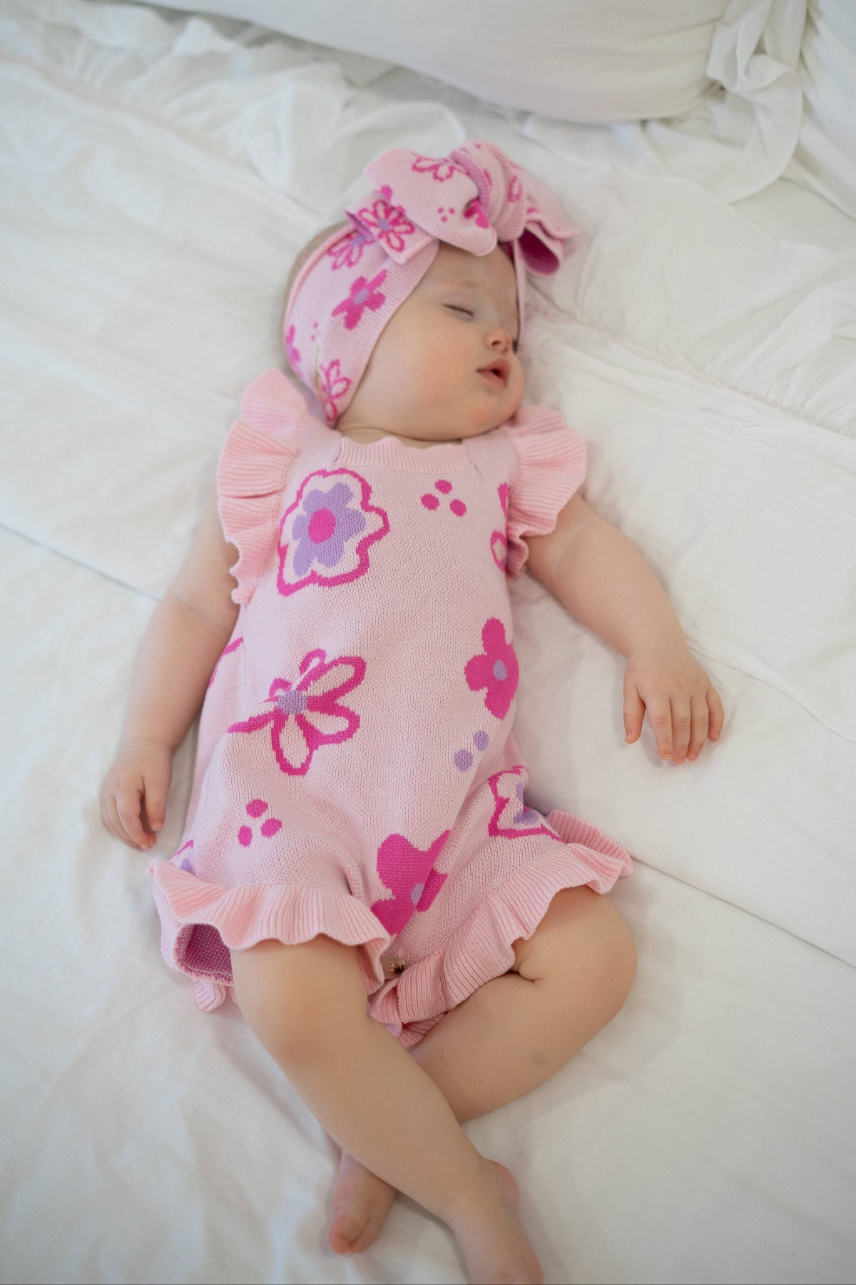 Luna + Luca - Wildflower Dreams Romper - Powder Pink
