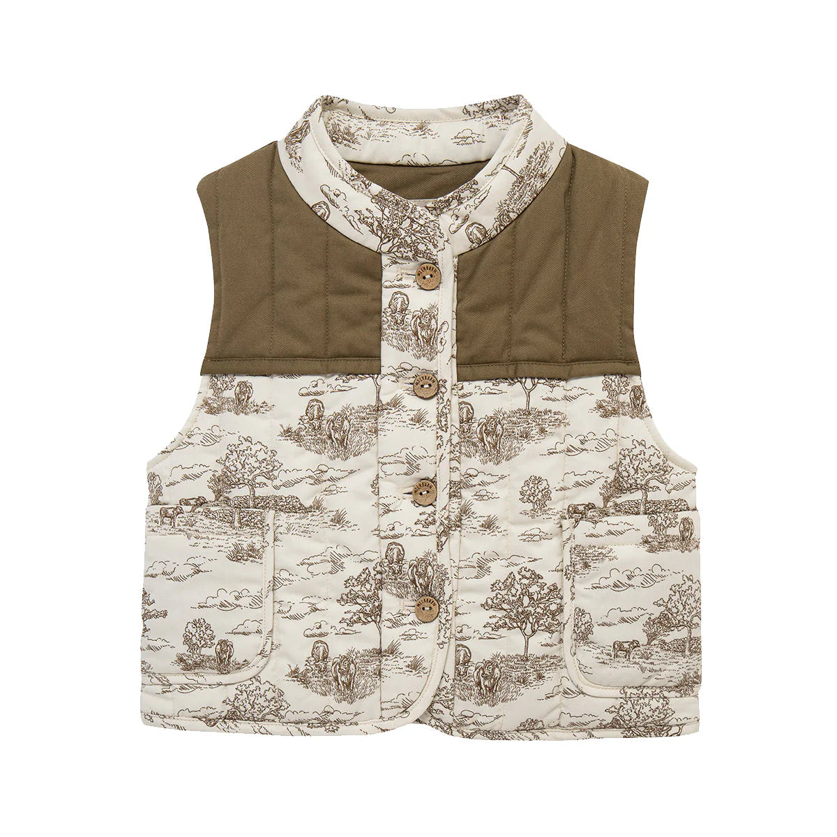 MILKBARN - Country Toile Quilted Vest