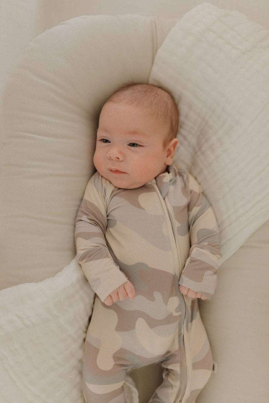 Forever French Baby - Bamboo Zip Pajamas | Camo