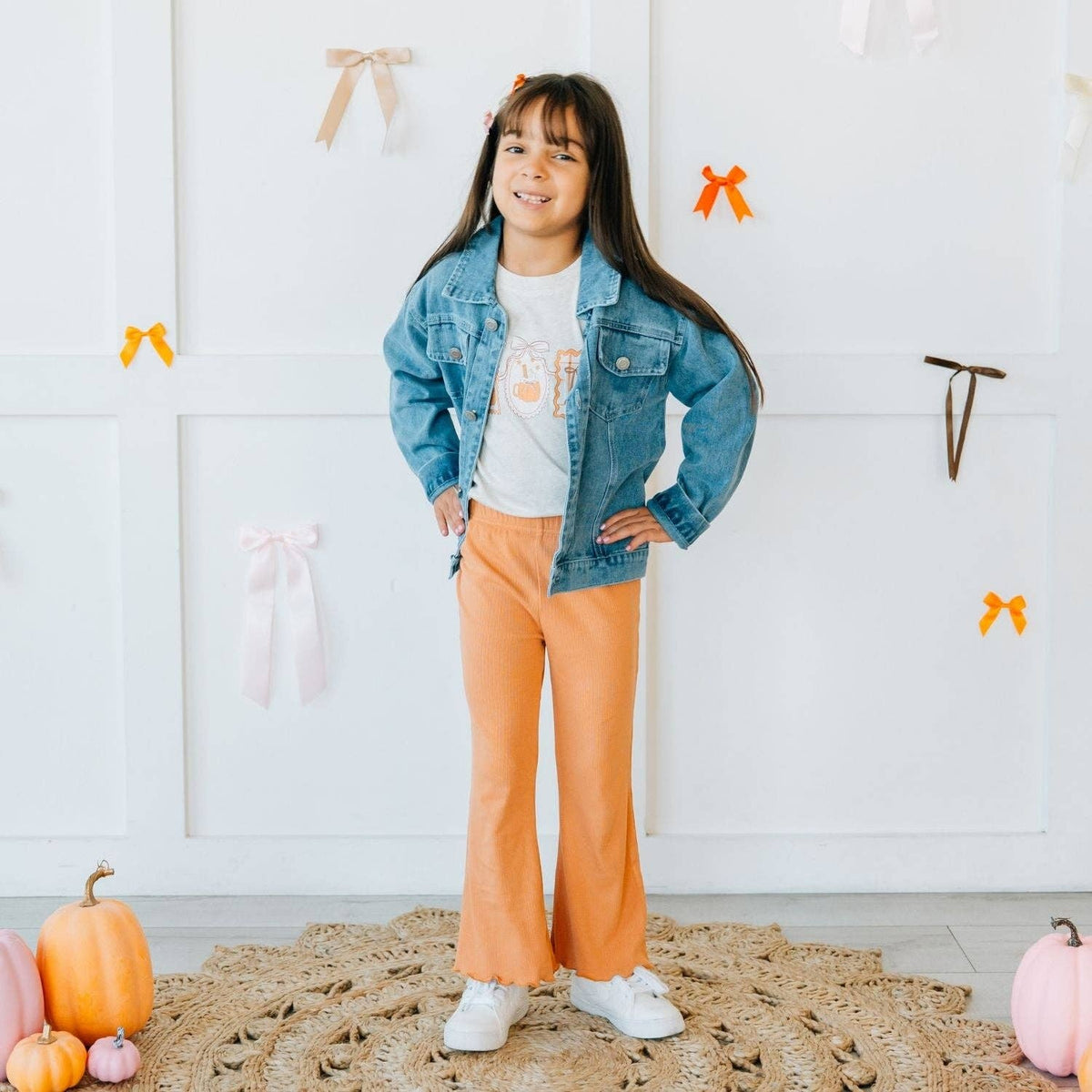 Sweet Wink - Pumpkin Cameo Short Sleeve T-Shirt - Kids Clothing Fall