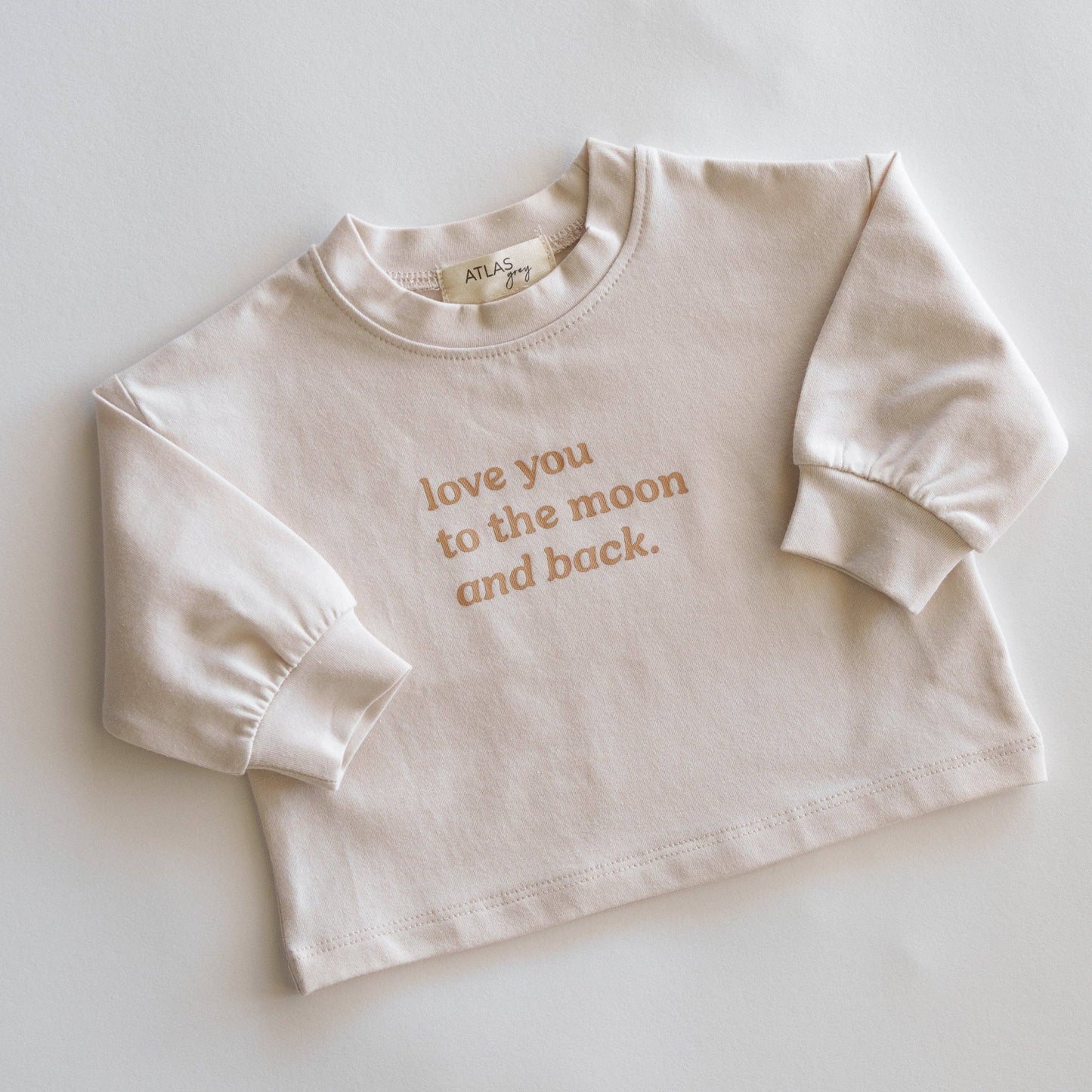 Atlas Grey - Love You To The Moon And Back - Organic Longsleeve