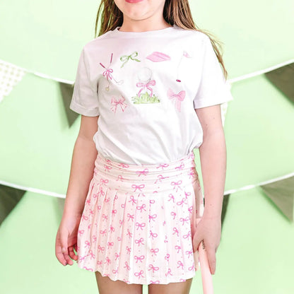 Sweet Wink - Pink Bow Athletic Skort