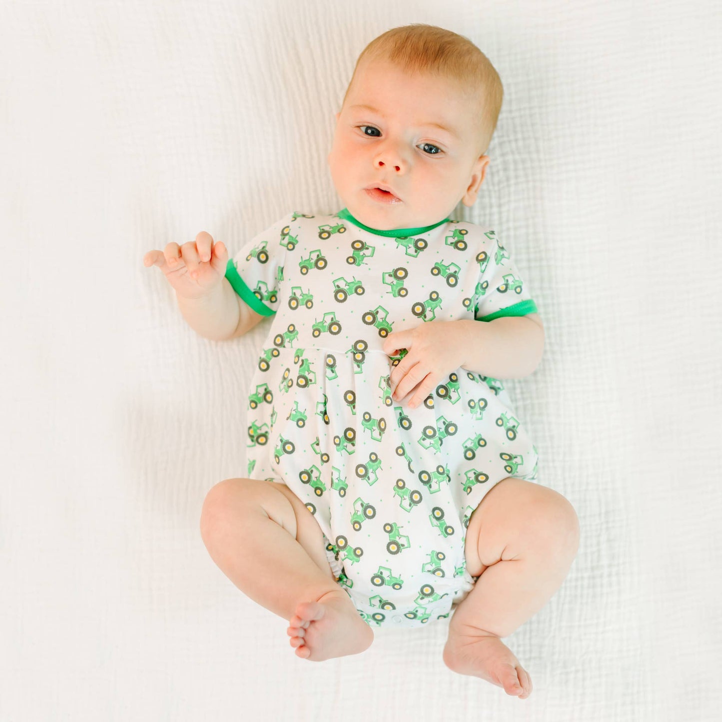 Magnolia Baby - Lil' Green Tractor Print Bubble
