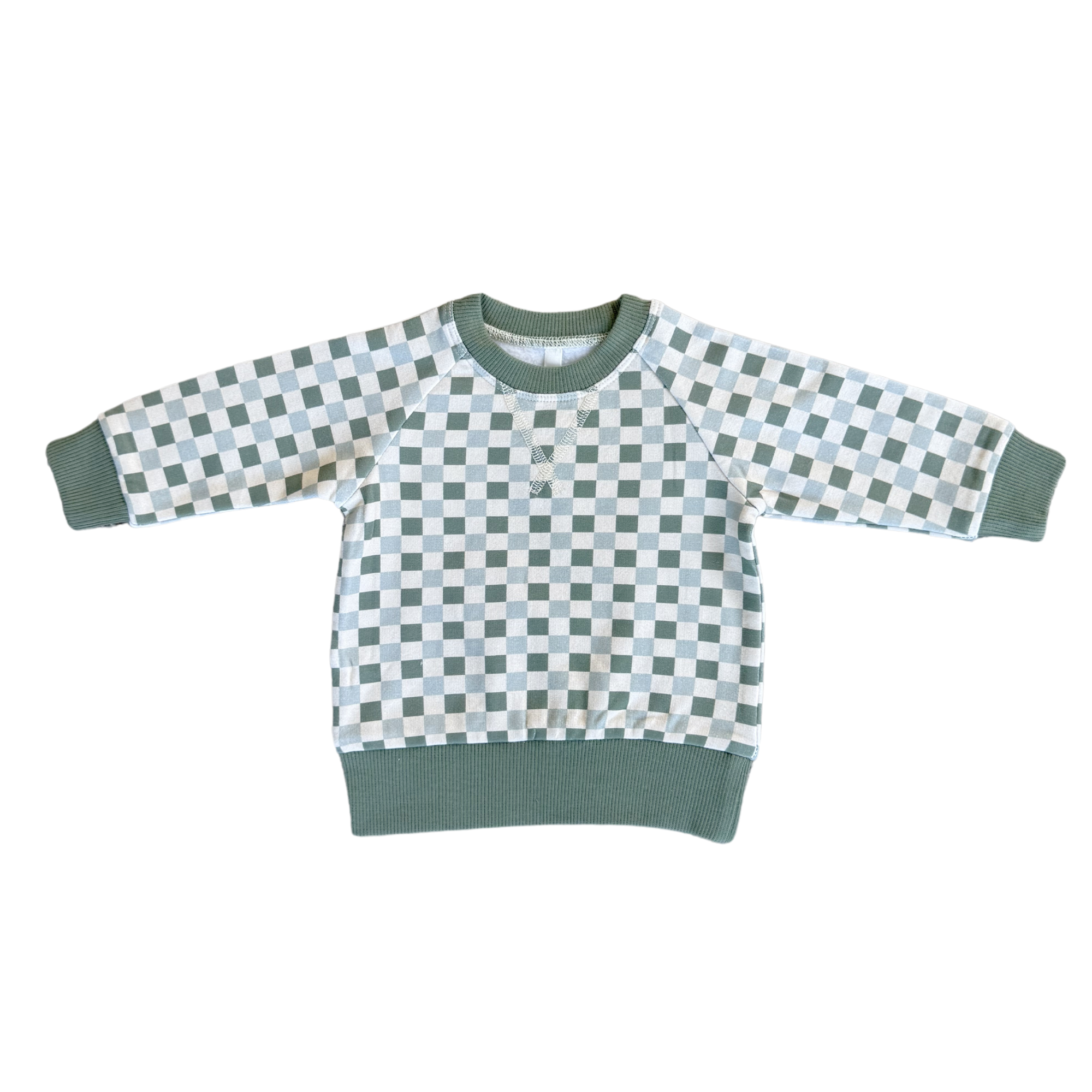Checkered Sweatshirt - Olive