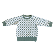 Checkered Sweatshirt - Olive