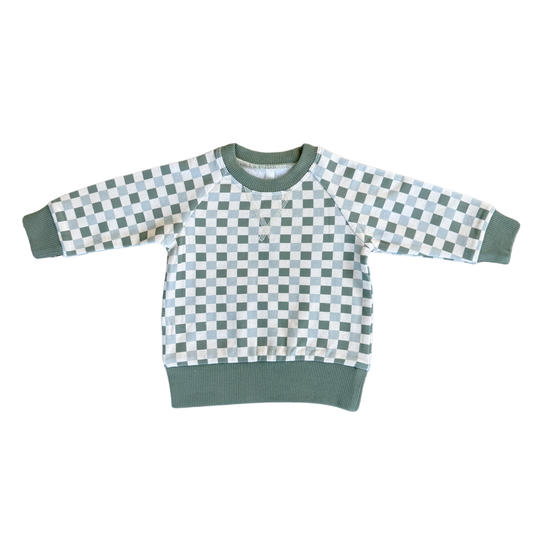 Checkered Sweatshirt - Olive