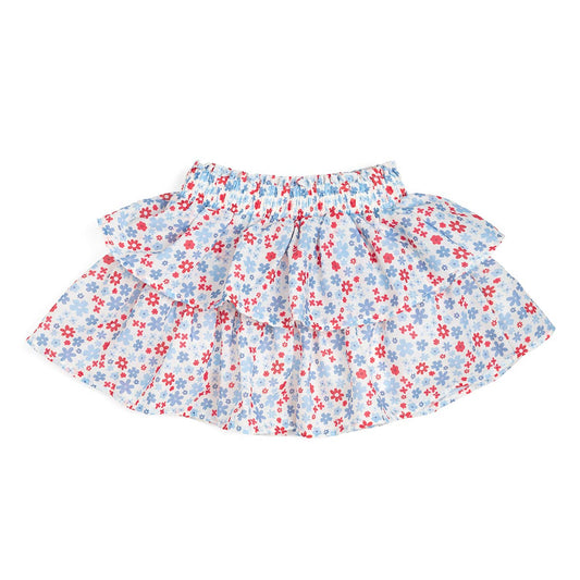 Sweet Wink - Patriotic Floral Skort - Fourth of July - Kids Clothing