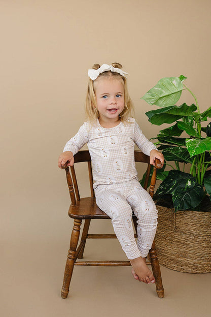 Lucky Panda Kids - Bamboo Two Piece Set | Gingham & Goose