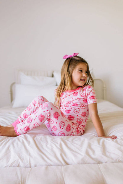 Ollie Jay - 2 piece Short Sleeve Bamboo Pajama in Eat your Heart Out