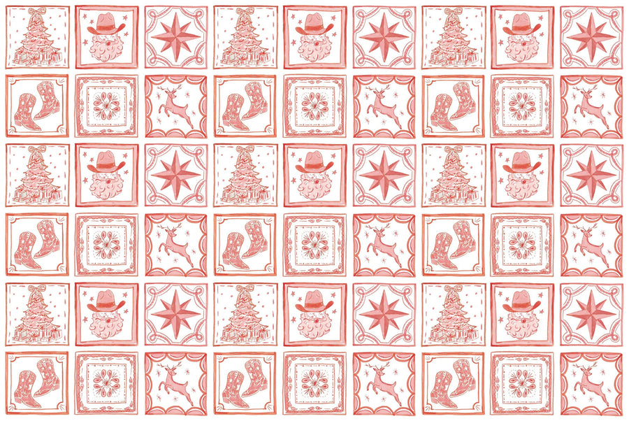 Ruth and Ralph - Christmas Tiles Pima Cotton Shep Polo