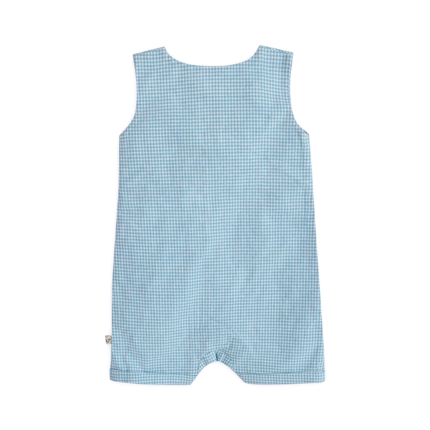 Viverano Organics - Nautical Embroidered Gingham Baby Romper (Organic)