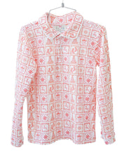 Ruth and Ralph - Christmas Tiles Pima Cotton Shep Polo