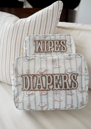 KENZKUSTOMZ - Diapers XL - Western Blues Clear Coat Bag