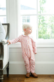 Ruth and Ralph - Christmas Tiles Pima Cotton Grayson Coverall Romper