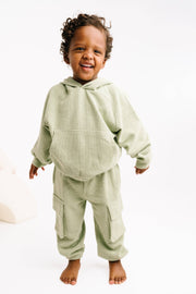Little One Shop - Sage Mist Waffle Cargo Set