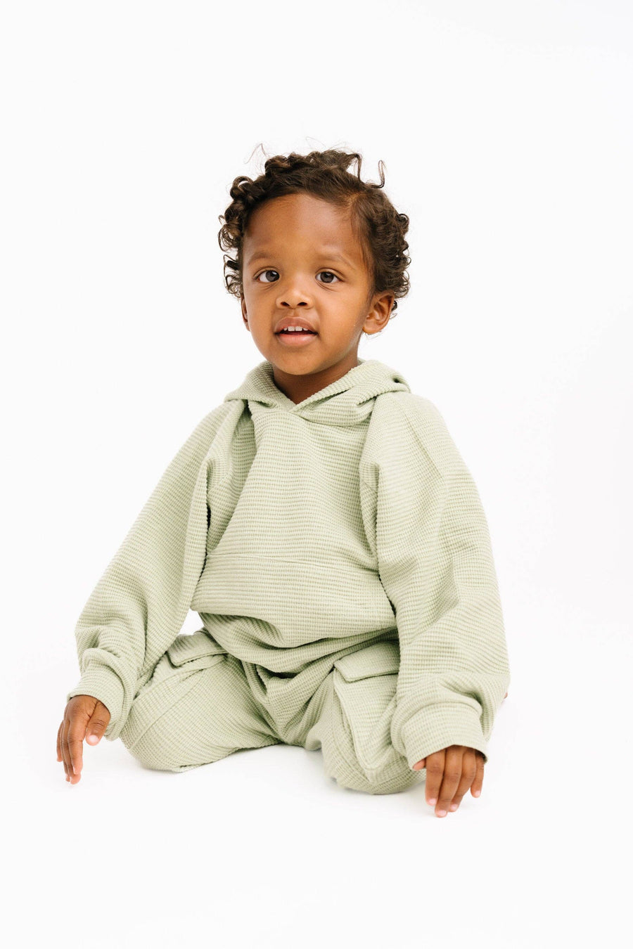 Little One Shop - Sage Mist Waffle Cargo Set