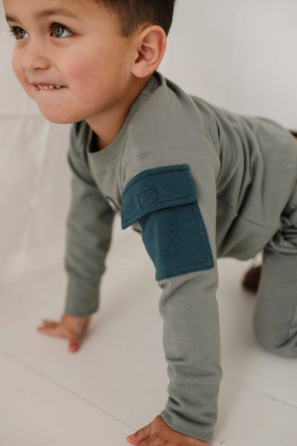 babysprouts clothing company - Boy's Raglan Sweatshirt Bamboo