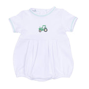 Magnolia Baby - Lil' Green Tractor Embroidered Bubble