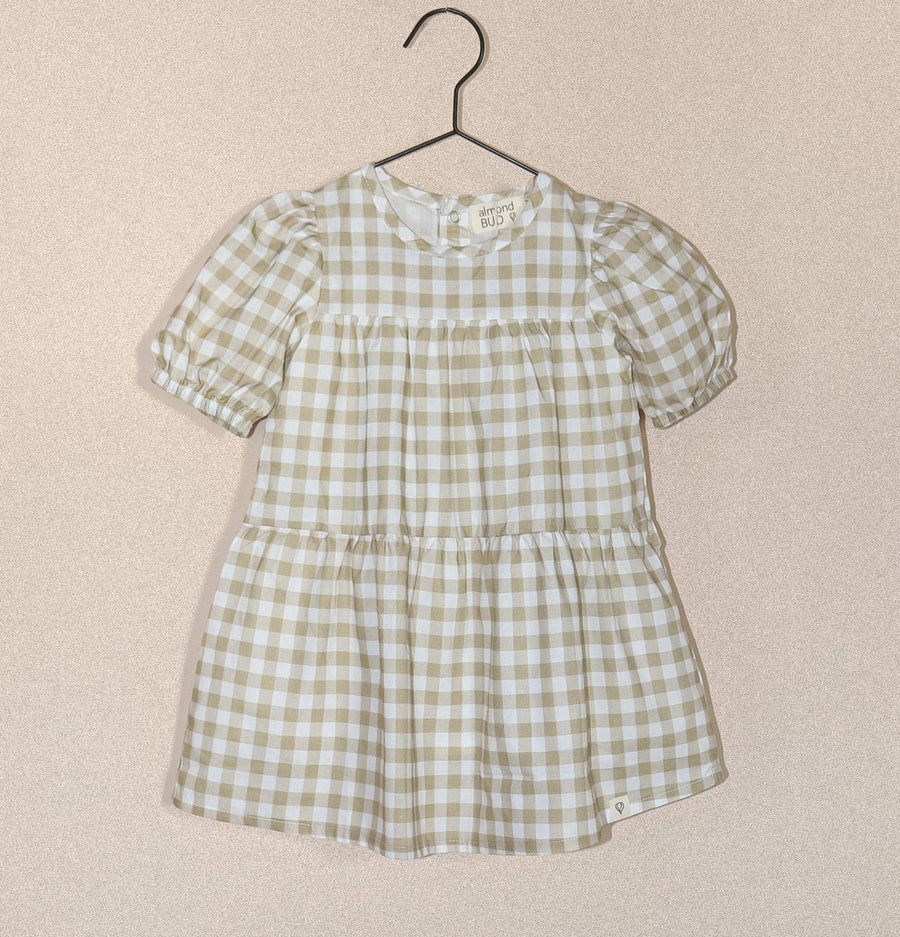 Almond Bud - The Honey Gingham Toddler Dress w/ Matching BLOOMERS 