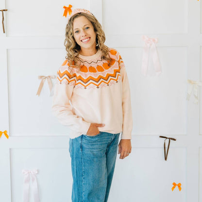 Sweet Wink - Pumpkin Pearl Gemstone Headband - Kids Hair Accessories