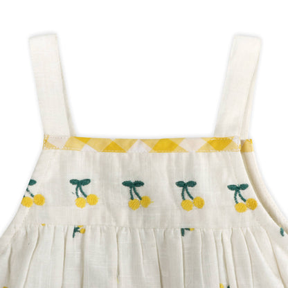 Viverano Organics - Lulu Embroidered Baby Dress + Bloomer (Organic)