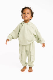 Little One Shop - Sage Mist Waffle Cargo Set