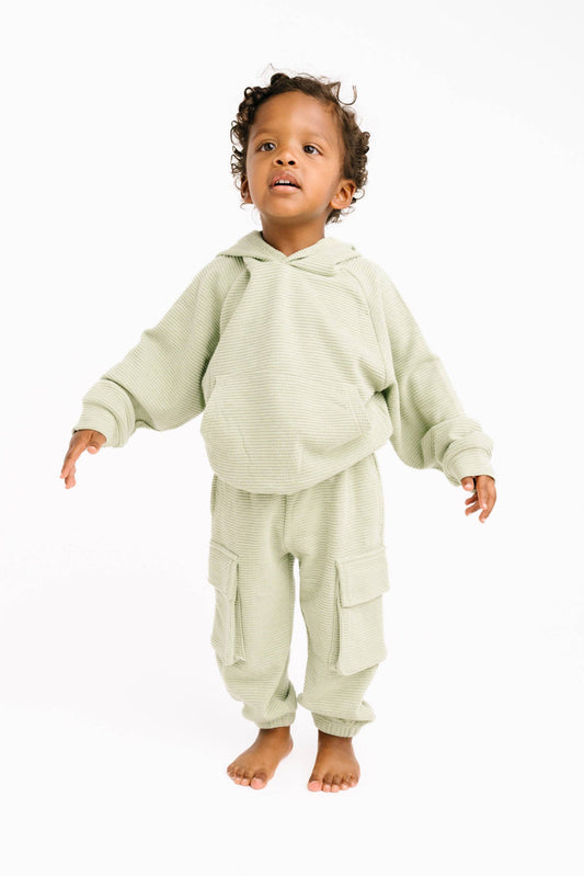 Little One Shop - Sage Mist Waffle Cargo Set