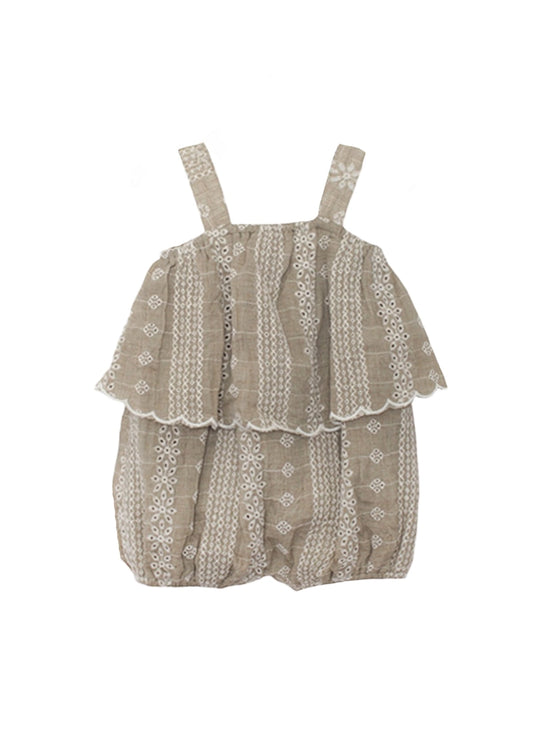 mabel + honey - Espresso Eyelet Romper