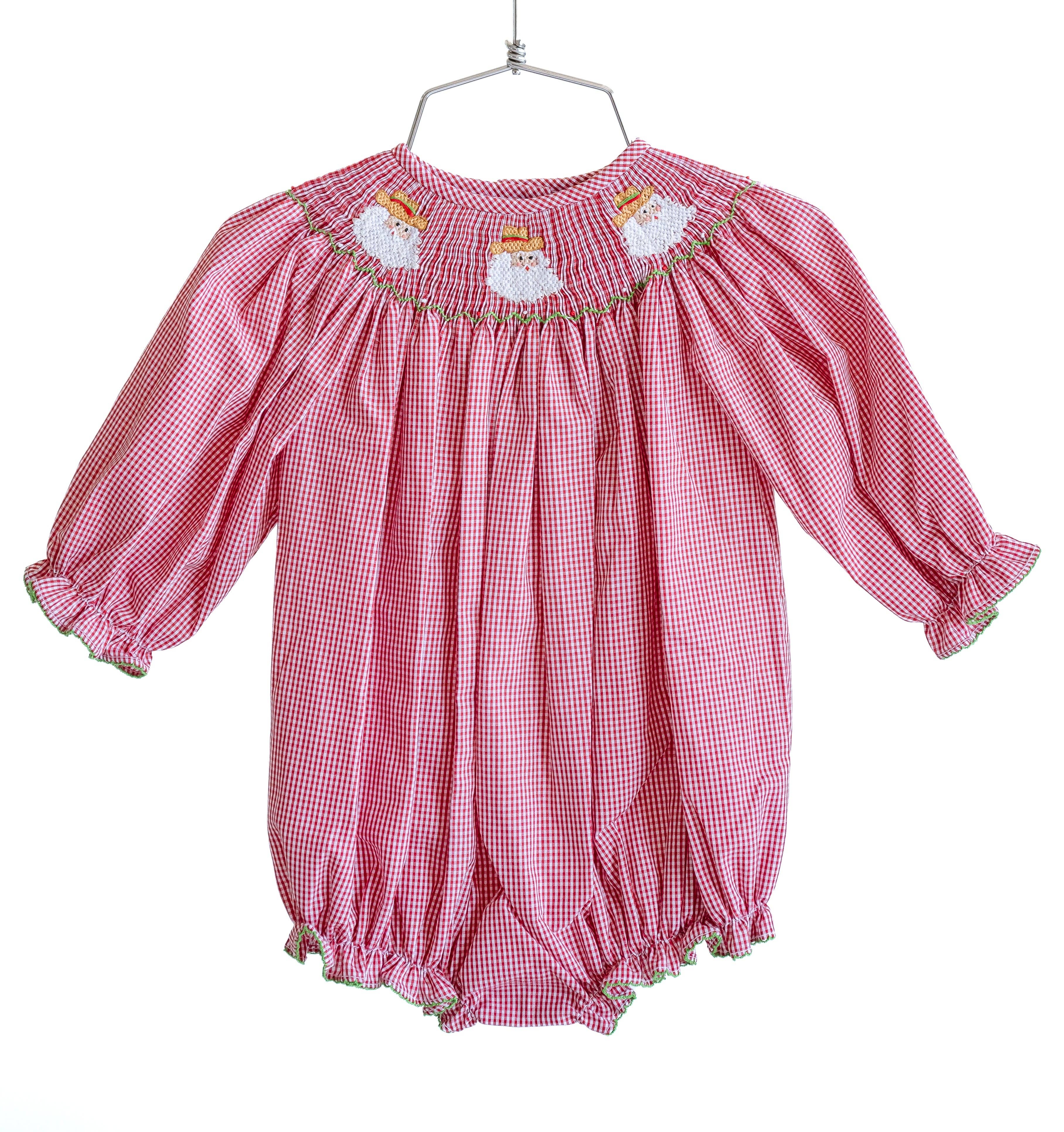 Ruth and Ralph - Cowboy Santa Smocked Birdie Bubble