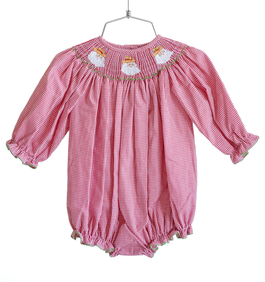 Ruth and Ralph - Cowboy Santa Smocked Birdie Bubble