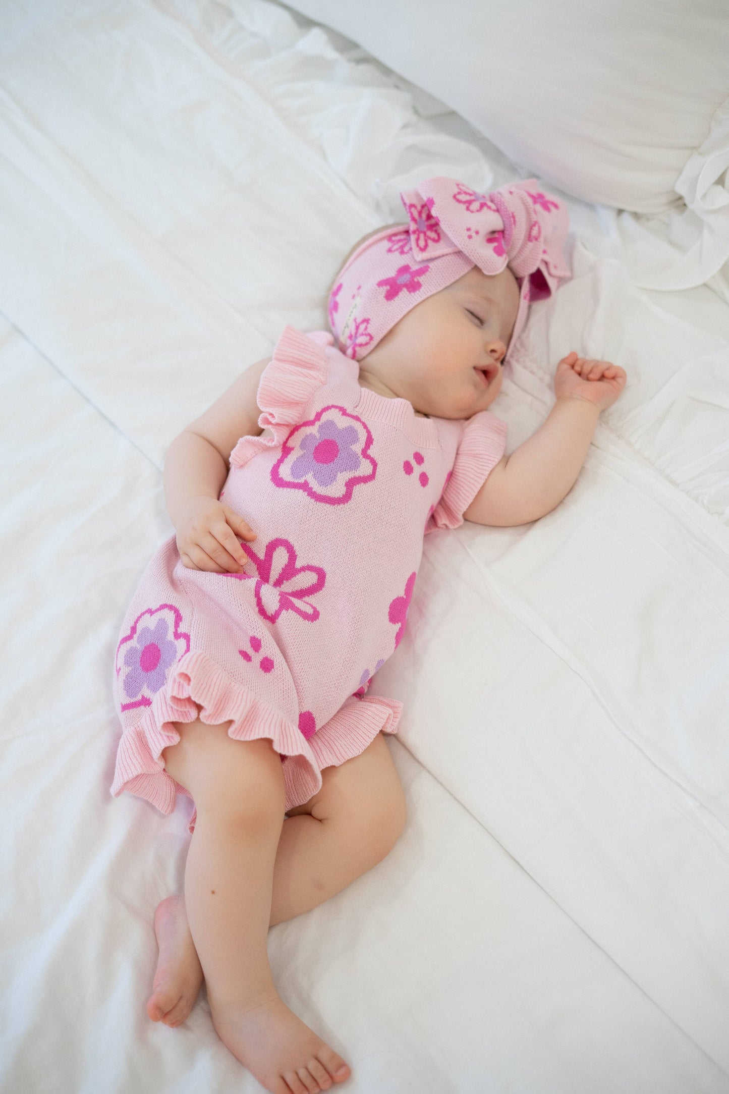 Luna + Luca - Wildflower Dreams Romper - Powder Pink