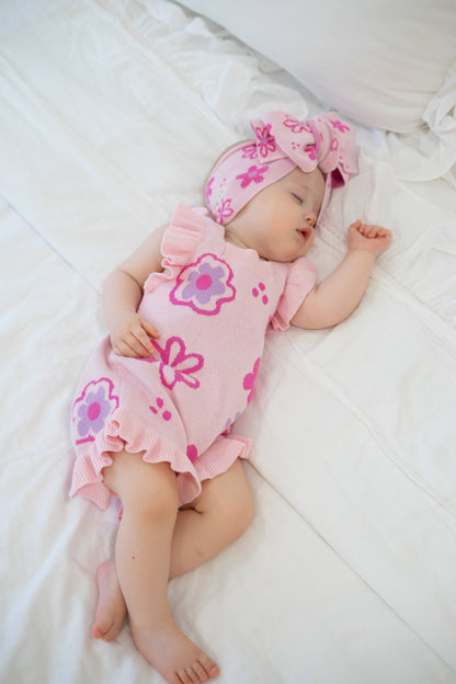 Luna + Luca - Wildflower Dreams Romper - Powder Pink