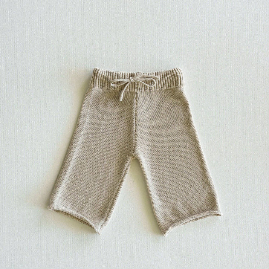 Atlas Grey - Organic Knit Wideleg Pant