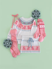 Little Stocking Co. - Pink Bow Scalloped Knee Socks