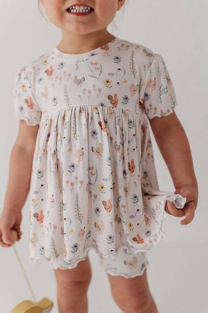 babysprouts clothing company - Chicken Girl's Babydoll Set
