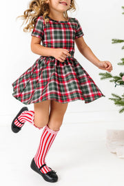 Little Stocking Co. - Candy Stripe Lace Top Knee High Socks
